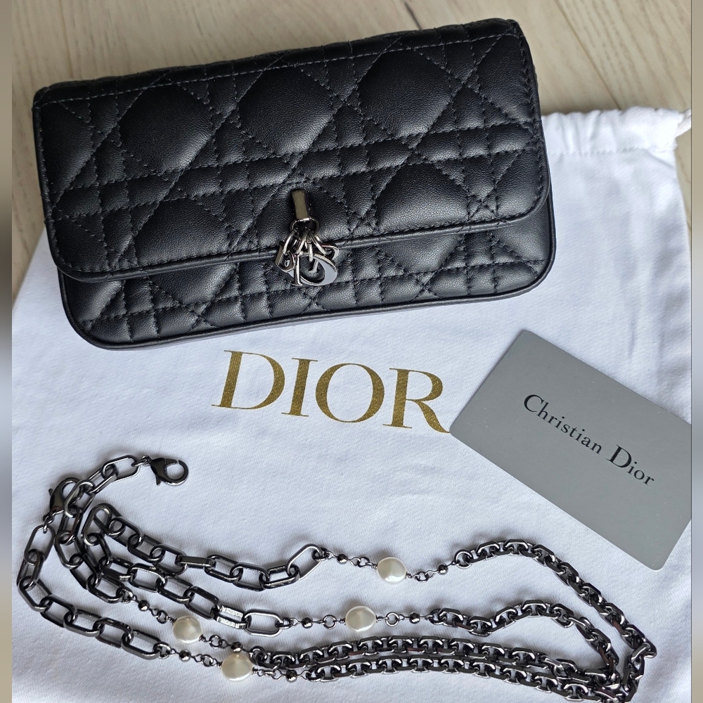 SOLD | Dior Talk Phone Pouch Black Cannage Lambskin (2024)